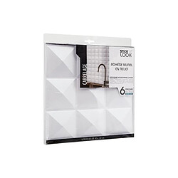 Atmosphera Lot de 6 Stickers Mureaux Piky 30x30cm Blanc