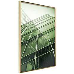 Paris Prix Affiche Murale Encadrée Steel and Glass Green 40 x 60 cm Or