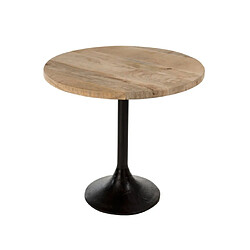 Paris Prix Table de Bar en Bois & Métal Mocha 65cm Naturel