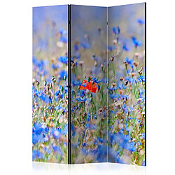 Paris Prix Paravent 3 Volets A Sky Colored Meadow Cornflowers 135x172cm