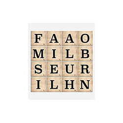 Atmosphera Sticker Relief Lettres 41x41cm Noir