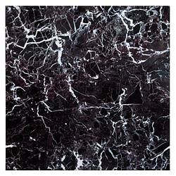 Atmosphera Lot de 2 Stickers Effet Marbre Plaque 30x30cm Noir
