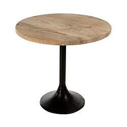 Paris Prix Table de Bar en Bois & Métal Mocha 65cm Naturel