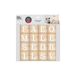 Atmosphera Sticker Relief Lettres 41x41cm Blanc