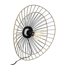 Atmosphera Applique Murale en Métal Design Alara 45cm Noir