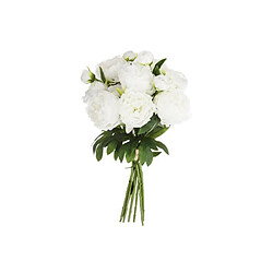 Atmosphera Bouquet de Fleurs 13 Pivoines 50cm Blanc