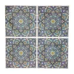Atmosphera Lot de 2 Stickers Caro Mosaic II 26x26cm Multicolore