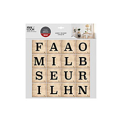 Atmosphera Sticker Relief Lettres 41x41cm Noir