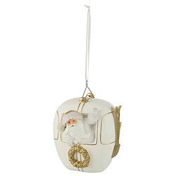 Paris Prix Boule de Noël Téléphérique 20cm Blanc & Or