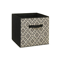 Five Simply Smart Boîte de Rangement Pliable Ethnique 31x31cm Noir