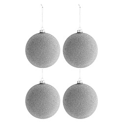 Paris Prix Lot de 4 Boules de Noël Design Perles 12cm Naturel