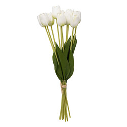 Atmosphera Bouquet de Fleurs Artificielles Tulipes 48cm Blanc