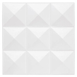 Atmosphera Lot de 6 Stickers Mureaux Piky 30x30cm Blanc
