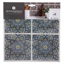 Atmosphera Lot de 2 Stickers Caro Mosaic II 26x26cm Multicolore