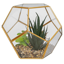 Atmosphera Plante Artificielle & Terrarium Déco Julie 17cm Or