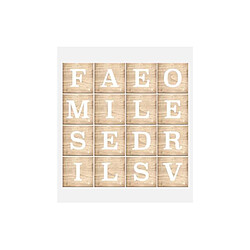 Atmosphera Sticker Relief Lettres 41x41cm Blanc