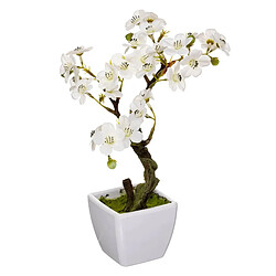 Atmosphera Plante Artificielle en Pot Cerisier 26cm Blanc