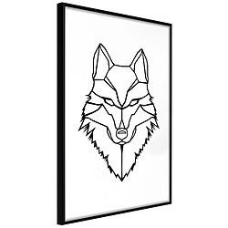 Paris Prix Affiche Murale Encadrée Wolf Look 21 x 30 cm Noir
