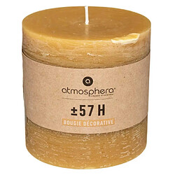 Atmosphera Bougie Cylindrique Rustic 10cm Jaune