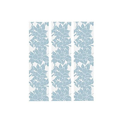Atmosphera Lot de 3 Stickers de Tiroirs Fleurs 22x80cm Bleu