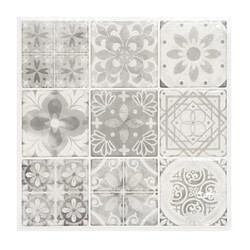 Atmosphera Lot de 2 Stickers Carrelage Yto 25x25cm Gris