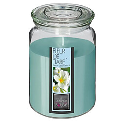 Atmosphera Bougie Parfumée en Verre Couvercle 510g Fleur Tiaré 