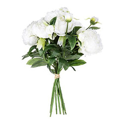 Atmosphera Bouquet de Fleurs 13 Pivoines 50cm Blanc