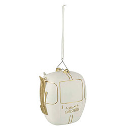 Paris Prix Boule de Noël Téléphérique 20cm Blanc & Or