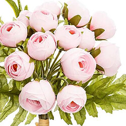 Atmosphera Bouquet de Fleurs 18 Mini Camelia 30cm Rose