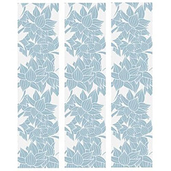 Atmosphera Lot de 3 Stickers de Tiroirs Fleurs 22x80cm Bleu