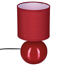 Atmosphera Lampe à Poser Céramique Boule 24cm Rouge