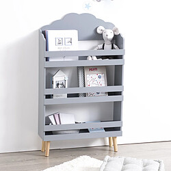 Atmosphera Bibliothèque 3 Niveaux Nuage 100cm Gris