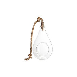 Atmosphera Vase Suspendu & Corde Goutte 25cm Transparent