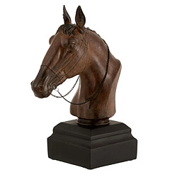 Paris Prix Statuette Déco Tête de Cheval 35cm Marron