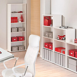 Paris Prix Étagère 4 Niveaux Delnice 145cm Blanc pas cher