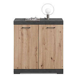 Paris Prix Commode 2 Portes Design Cazeg 89cm Chêne 