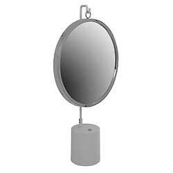 Paris Prix Miroir à Poser Rond Eleganca 75cm Blanc & Argent