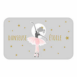 Paris Prix Tapis Enfant Déco Danseuse Étoile 45x75cm Gris