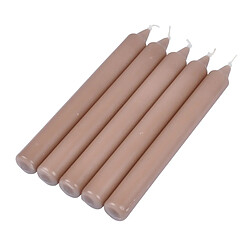 Paris Prix Lot de 5 Bougies Chandelier Essentiel 19cm Taupe