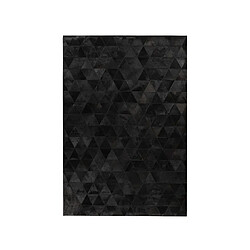 Paris Prix Tapis Fait Main en Cuir Lavin VI Noir 120 x 170 cm