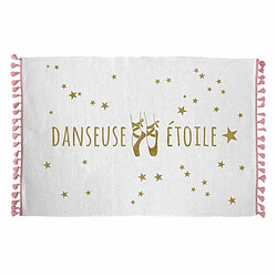 Paris Prix Tapis Enfant Danseuse Étoile 50x80cm Blanc