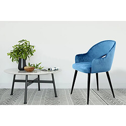 Avis Paris Prix Lot de 2 Chaises en Velours Joris 77cm Bleu