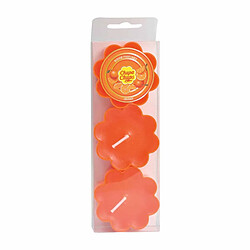 Paris Prix Lot de 3 Bougies Chauffe-Plat Chupa Chups 3cm Orange