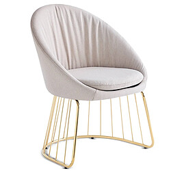 Paris Prix Chaise Design en Tissu Mayra 84cm Beige
