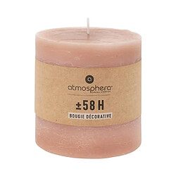Atmosphera Bougie Cylindrique Rustic 10cm Rose Clair