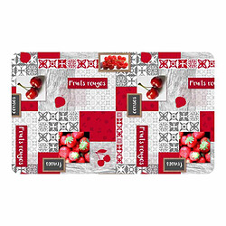 Paris Prix Tapis Déco Imprimé Fraisia 45x75cm Rouge