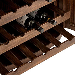 Paris Prix Meuble de Bar Range-Bouteilles Reyi 164cm Marron pas cher