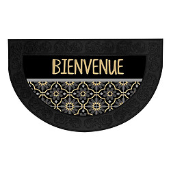 Paris Prix Tapis d'Entrée Demi-Lune Tomina 45x75cm Noir & Or