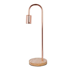 Paris Prix Lampe à Poser Bois & Métal Vinara 47cm Cuivre