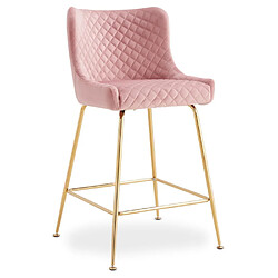 Paris Prix Lot de 2 Chaises de Bar Design Amyra 91cm Rose